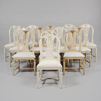 STOLAR, 13 st, snarlika, gustaviansk stil, 1900-tal.