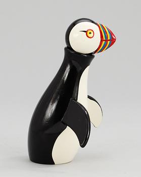 PUFFIN BIRD, painted wood, Kay Bojesen, Danmark.