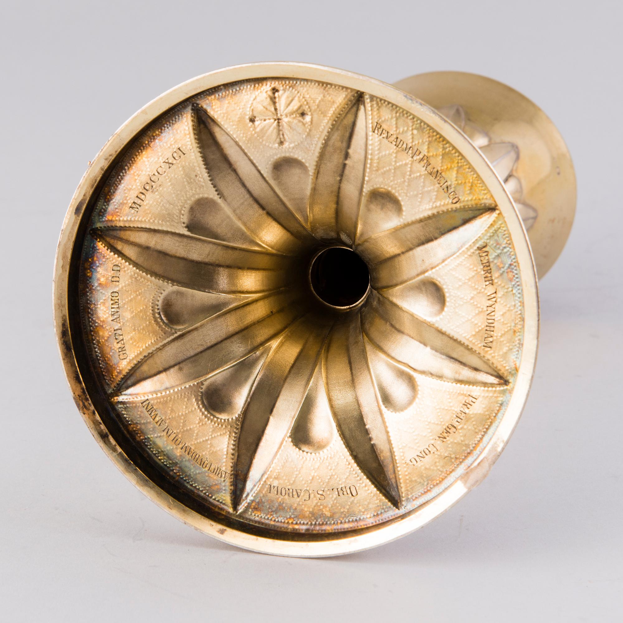 A French gilt silver chalice from the end of the 19th Century.
