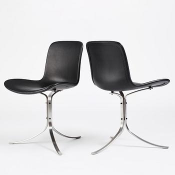 Poul Kjaerholm, stolar, sex stycken, "PK9", Fritz Hansen, 2020.