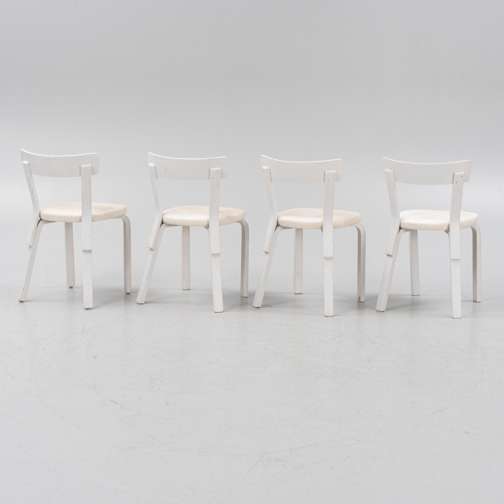 Alvar Aalto, stolar, 4 st, modell 69, Artek, Finland.
