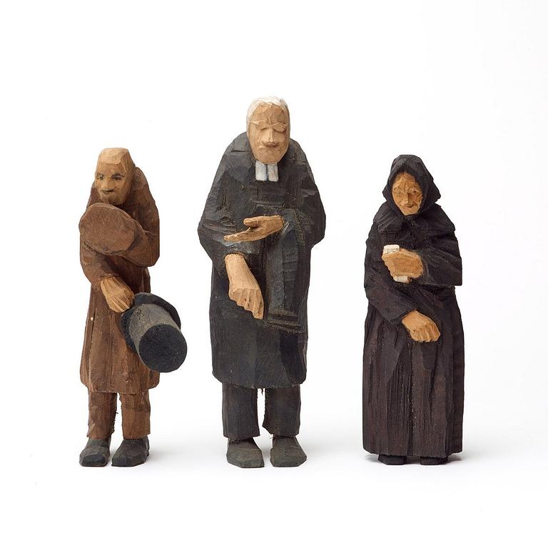 Axel Petersson Döderhultarn, "Begravning" (= The funeral) (8 pieces).