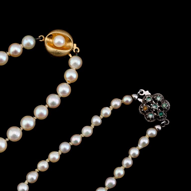COLLIER, 2 st, odlade pärlor.