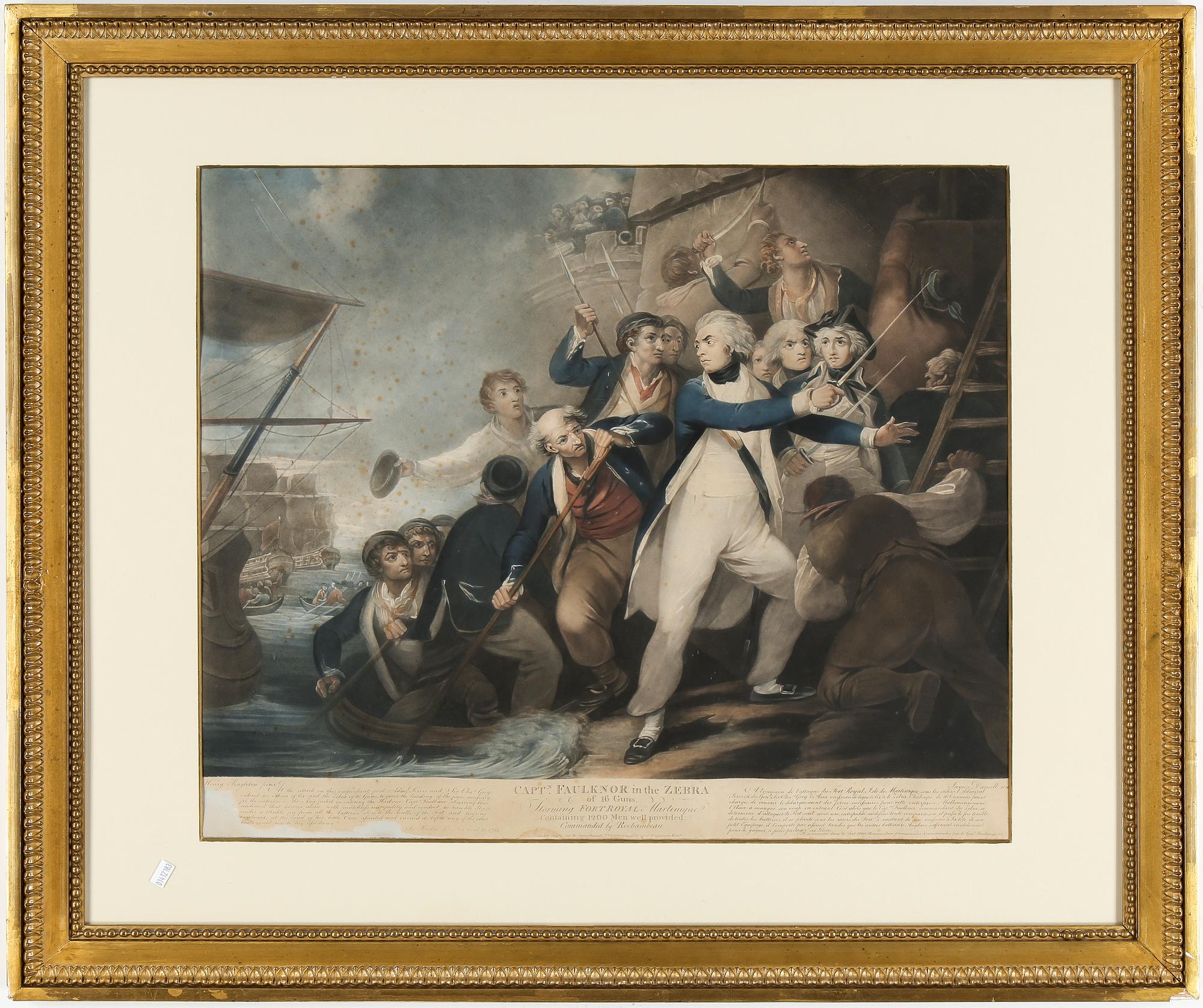 GRAVYRER, 2 st, bla efter Henry Singleton, 1800-talets första hälft.