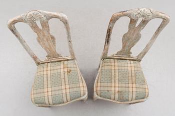 STOLAR, 1 par, gustavianska, 1700-talets andra hälft.