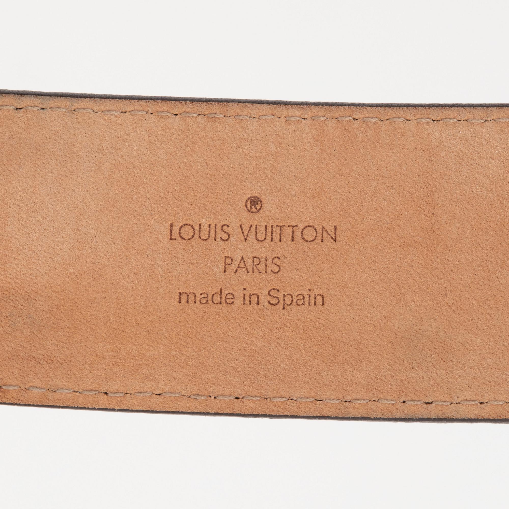 Louis Vuitton, a monogram canvas 'LV Initiales' belt, size 95, 2008.