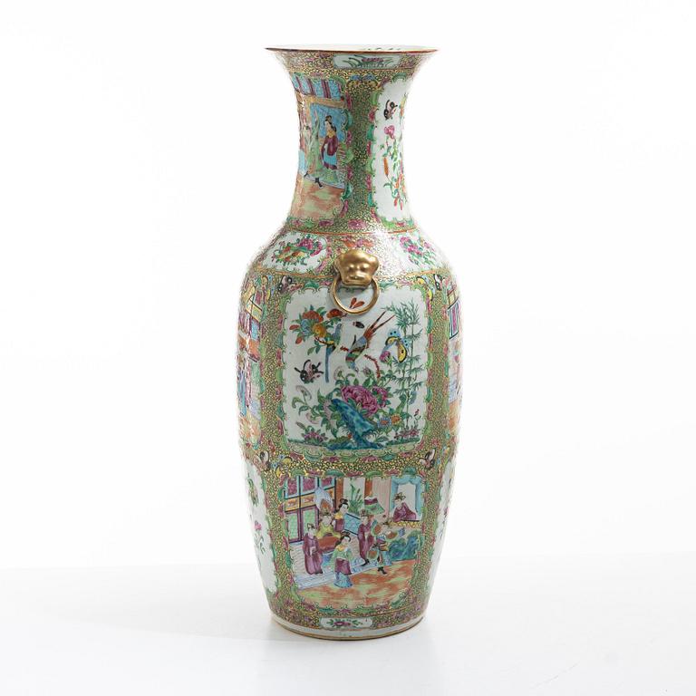 Golvvas, porslin, Kanton, Kina, 1800-tal.