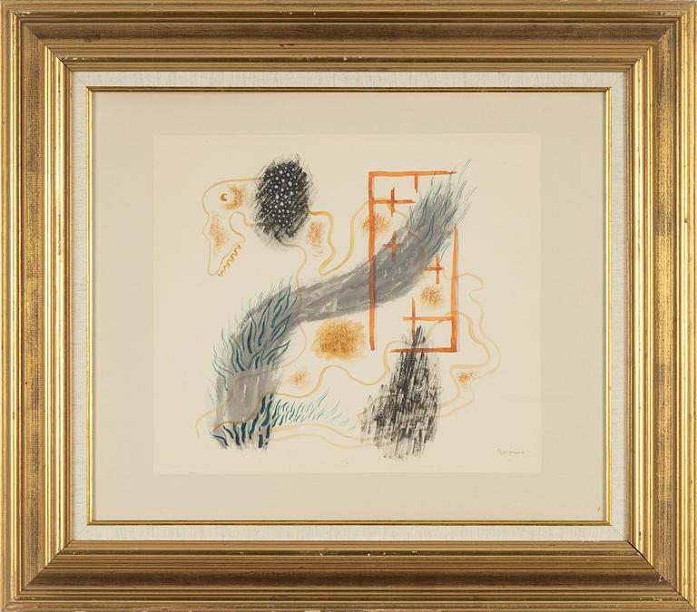 Stellan Mörner, akvarell, signerad.