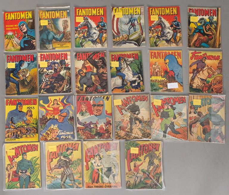 A complete set of "Fantomens julalbum" comic books 1944-2015.