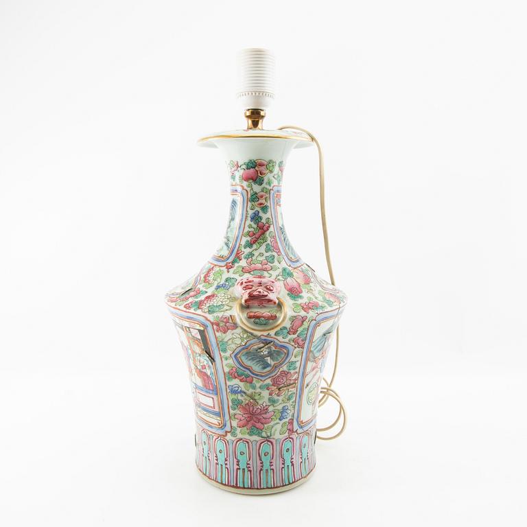 Vas/Lampa Kina  1800-tal  porslin.