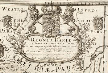 TWO MAP ENGRAVINGS, 17/18th century.