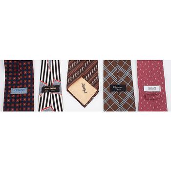 TIES, five different,Dior, YSL, Cardin, Kenzo samt Armani.