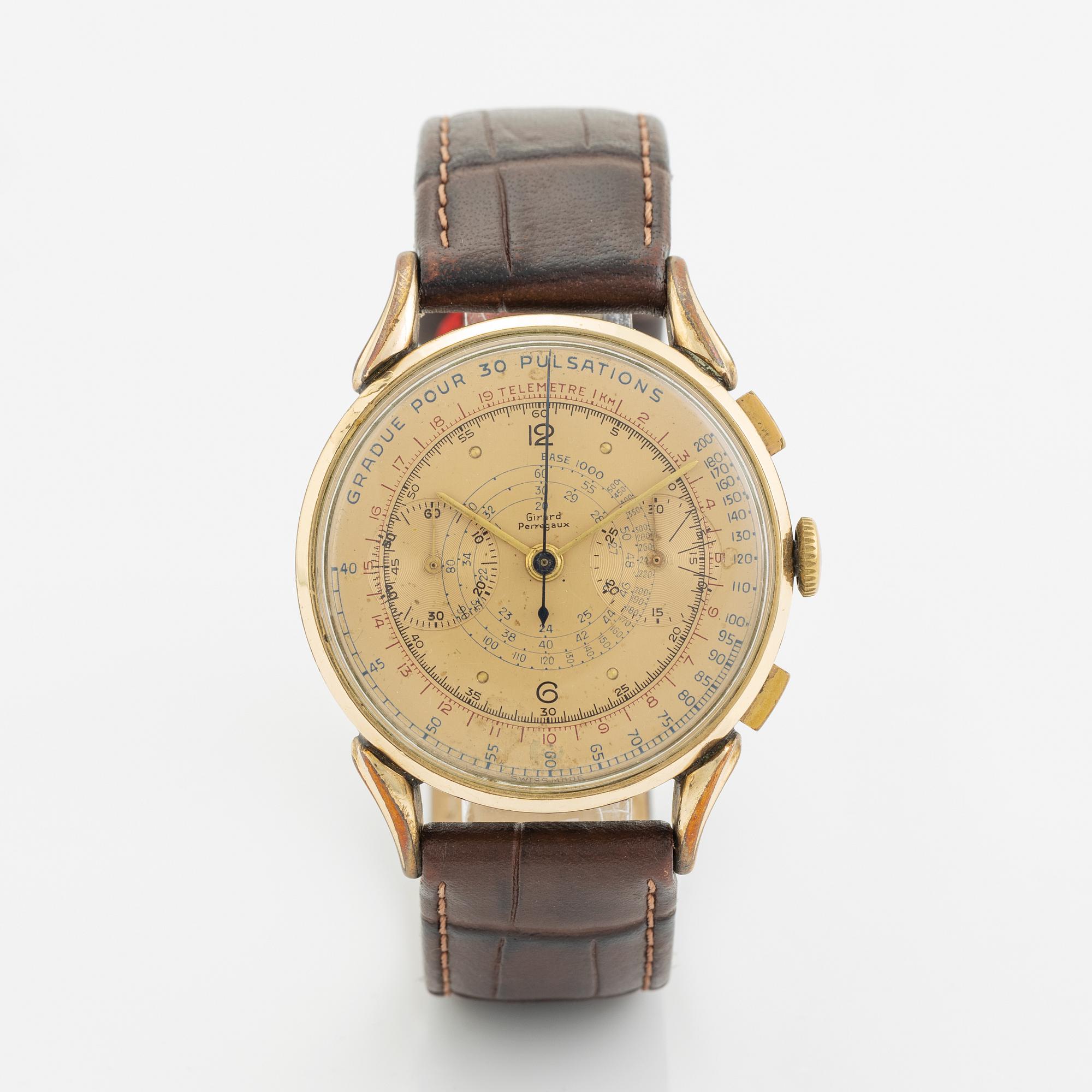 Girard-Perregaux, chronograph, wristwatch, 38 mm.
