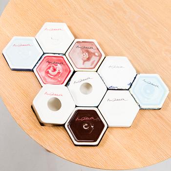 HEINI RIITAHUHTA, tea table, 'Hexagon tea table', exhibition object. Signed 2013.