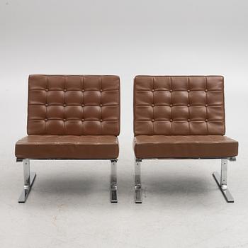 Karl Erik Ekselius, armchairs, a pair, "F60", for JOC möbler, Vetlanda, 1970s.