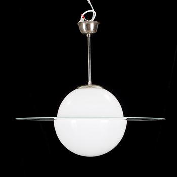 TAKLAMPA, Saturnusmodell, 1900-tal. Höjd ca 50 (inklusive fäste) cm.