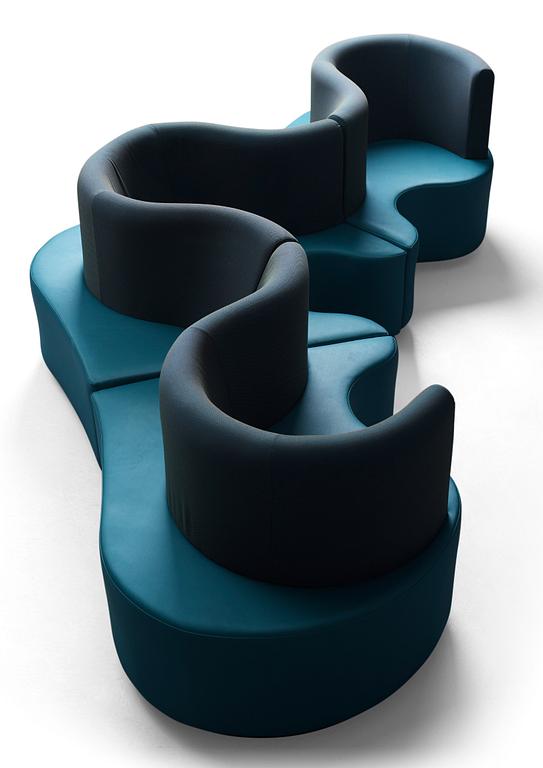 Verner Panton, a "Cloverleaf" sofa, Verpan international, Denmark, post 1969.