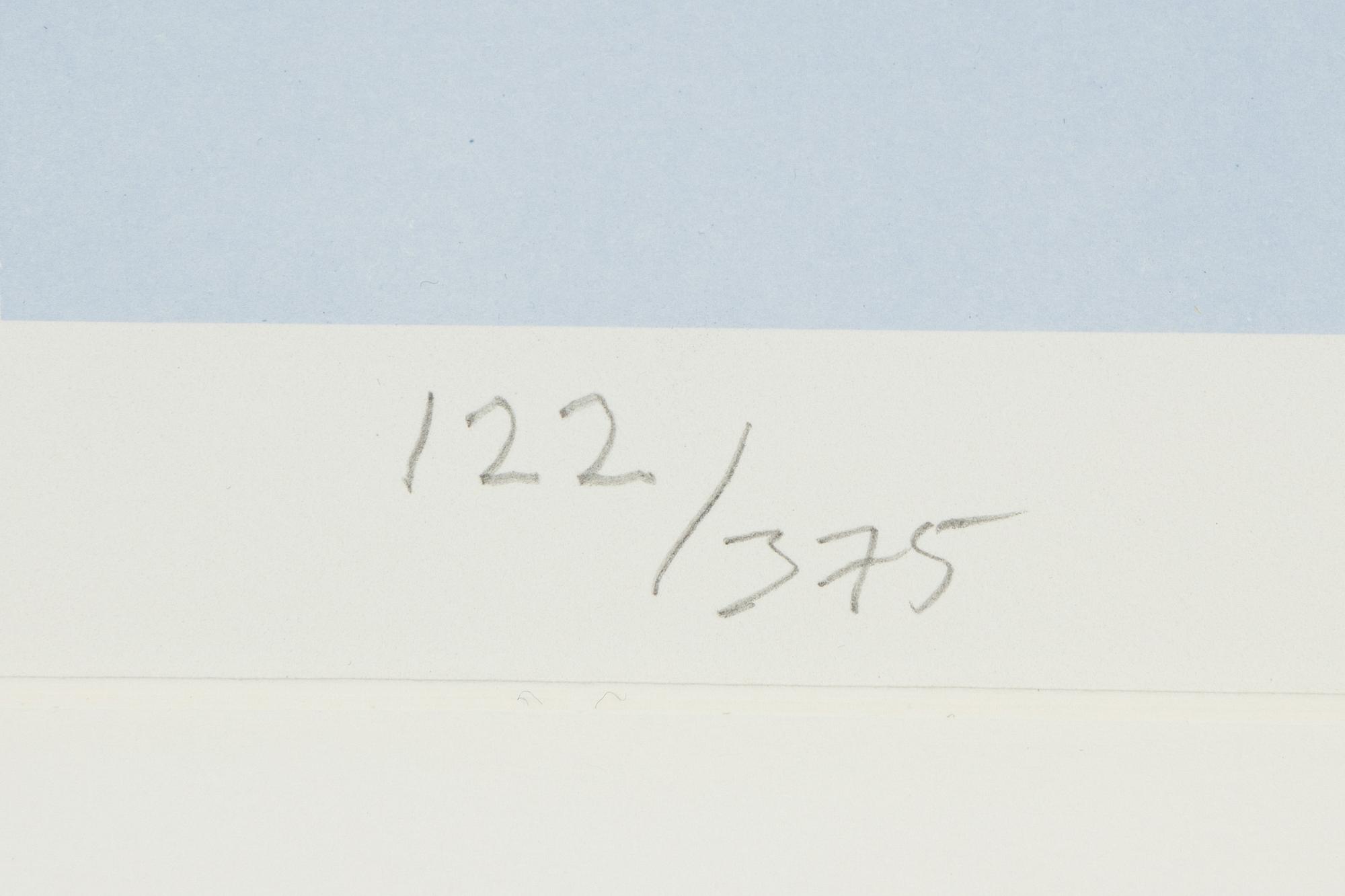 Yrjö Edelmann, lithograph in colours, 2001, signed 122/375.