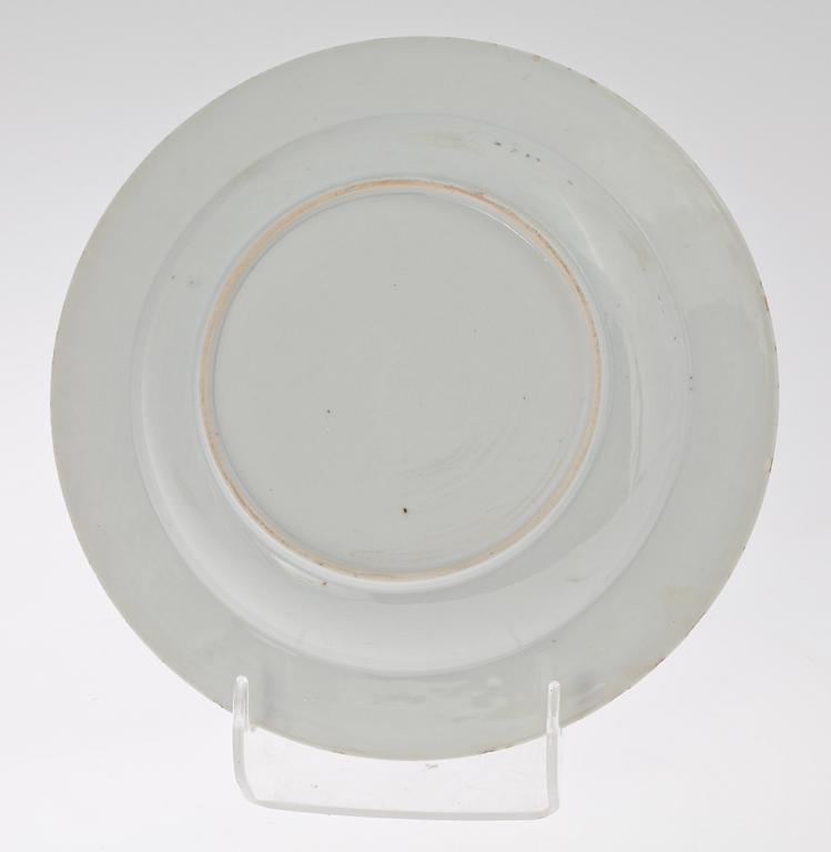 TALLRIKAR, 3 st, SKÅL samt SKÅLFAT, 4 st, porslin. Kina, bl a 1700-tal.