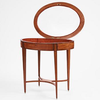 A North European mahognay display-case table, early 19th century.