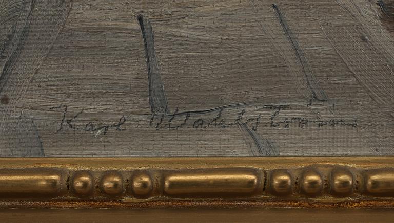 KARL WAHLSTRÖM, olja på duk på pannå, sign.