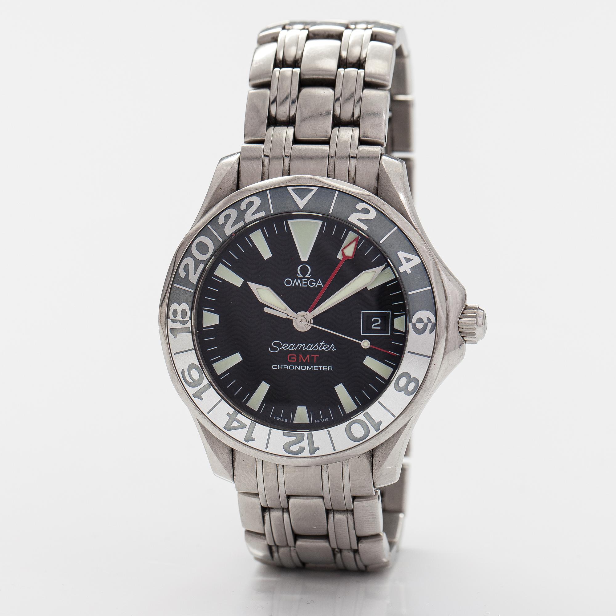 OMEGA Seamaster, GMT, chronometer, rannekello, 41 mm.