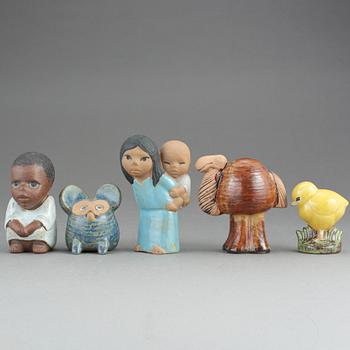 FIGURINER, 5st stengods, Lisa Larson, Gustavsberg.
