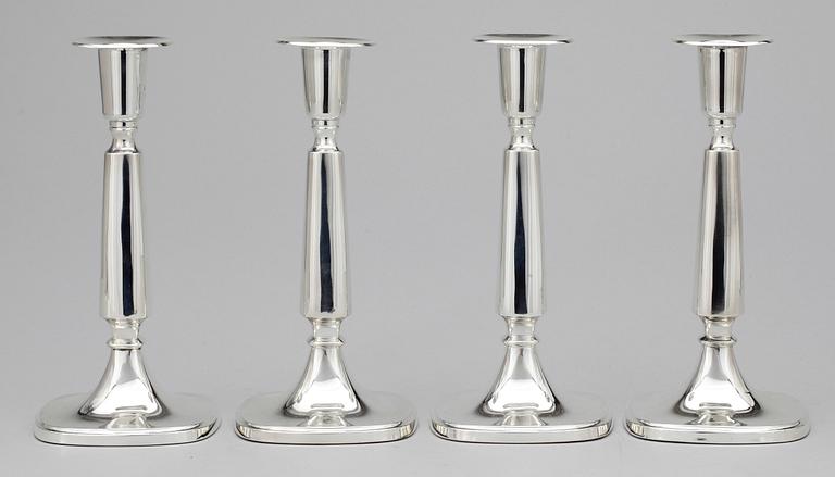 LJUSSTAKAR, 4 st, silver, Tore Eldh, Göteborg, 1983, -86.