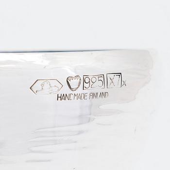 Eva Hidström, two sterling silver bowls,  Kultakeskus, Hämeenlinna 1969 and 1975.