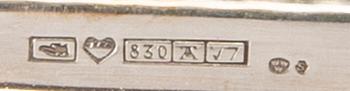 LJUSSTAKAR, ett par, silver, Kultakeskus Oy Åbo 1974.