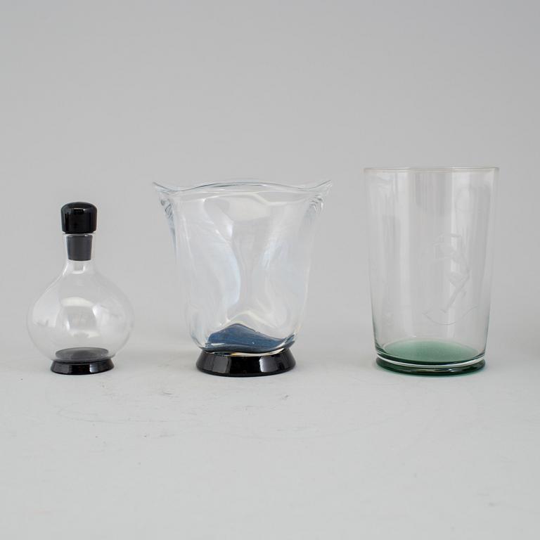 Simon Gate and Sven Palmqvist, Orrefors, 7 glass objects.