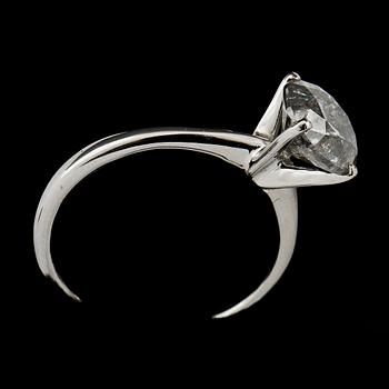 RING, 14k vitguld med briljantslipad diamant ca 2.0 ct. Vikt 3g.