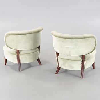 A pair of chairs, designed by Otto Schulz, mid 20th century.