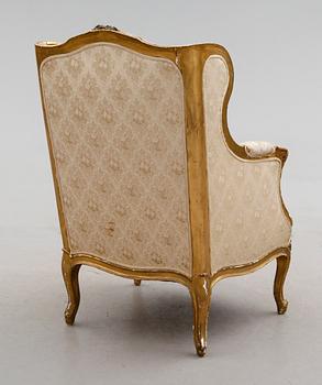 FÅTÖLJ, gustaviansk stil, 1900-talets första hälft.
