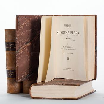 BÖCKER, 4 volymer, C.A.M Lindman. "Bilder ur Nordens Flora" Wahlström & Widstrand, 1922-1926.