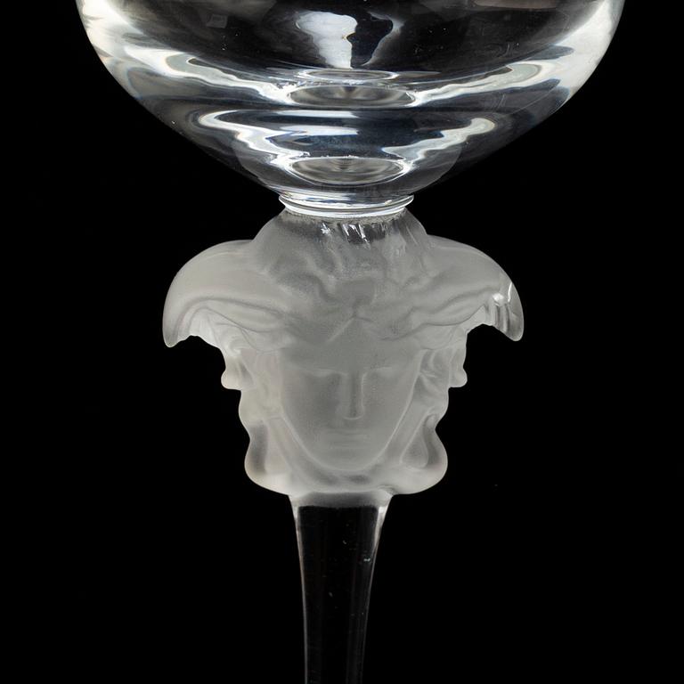 ROSENTAHL, glasservisdelar,  11 + 4st, "Medusa", Versace för Rosenthal.