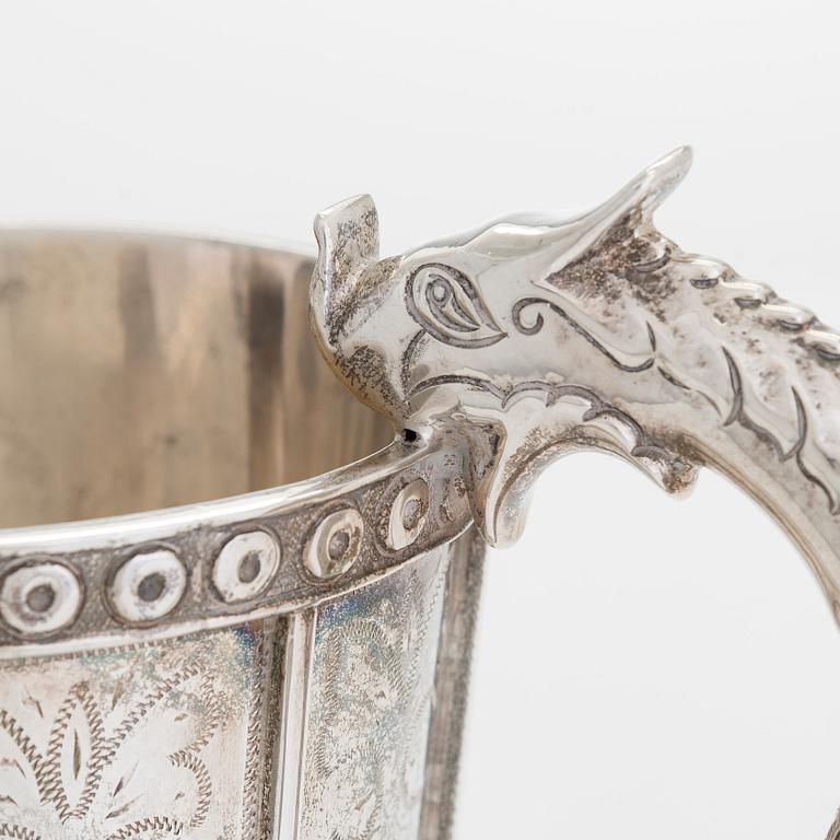 A sterling silver jug, Mexico.