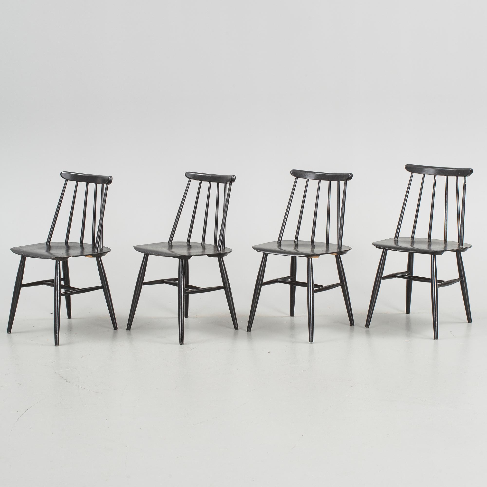 STOLAR, 4 st, "Fanett", Ilmari Tapiovaara, Edsbyverken, 1950-tal.