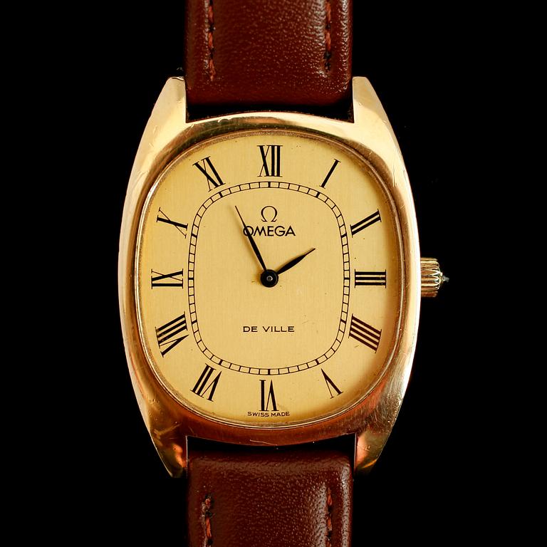 ARMBANDSUR, guld på stål, Omega de Ville.