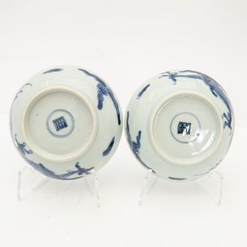 Copper, with tray, a pair, 19th century.