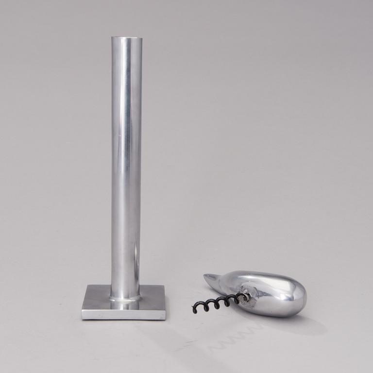 A pair of Chab Wellington coat hooks, a Smoki Christiani cork screw and a Picfeu fireplace poker. Late 1980s.