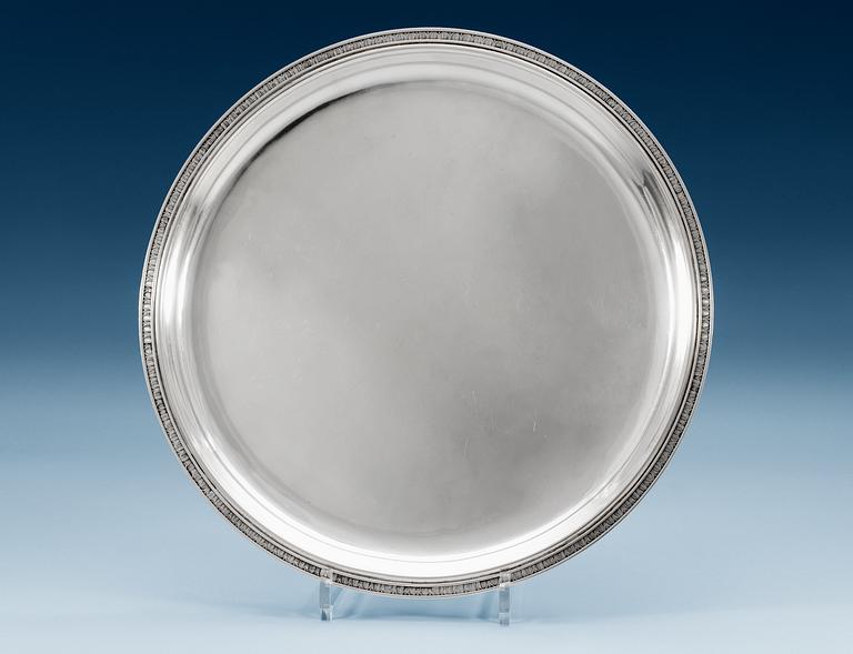 An Atelier Borgila sterling tray, Stockholm 1939.