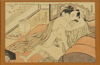 Oidentifierad konstnär, Shunga-motiv, Japan.