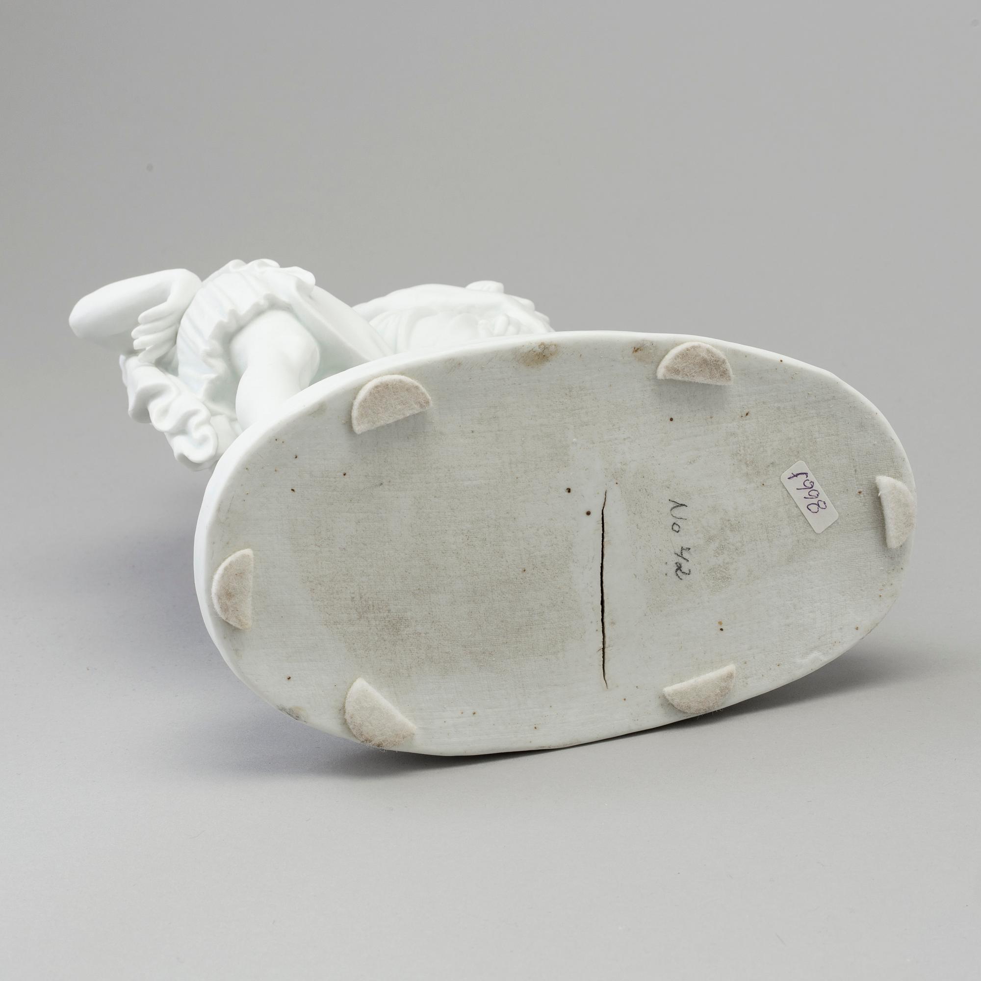 A bisquit scultpure of 'a son with his father' after Bertel Thorvaldsen, Bing & Gröndahl, Denmark, 19th Century.