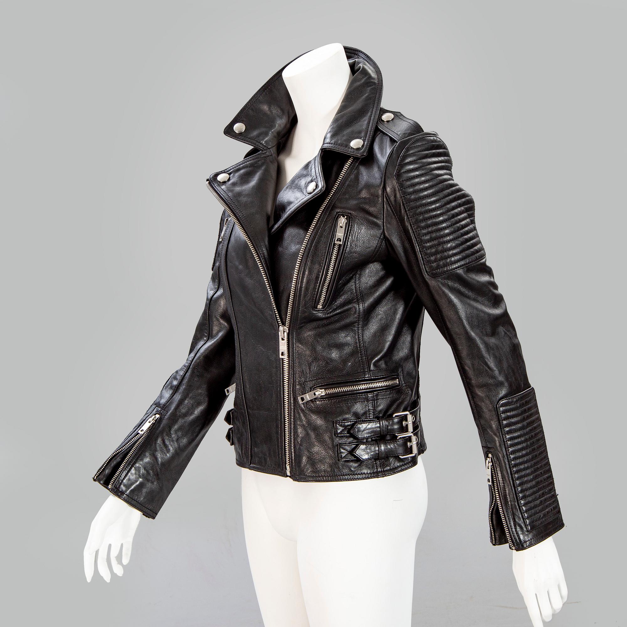 Burberry, leather jacket, Burberry Brit, size 38.