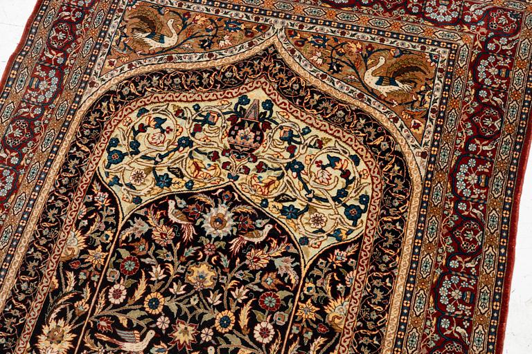 Carpet, silk, oriental, approx. 152 x 96 cm.