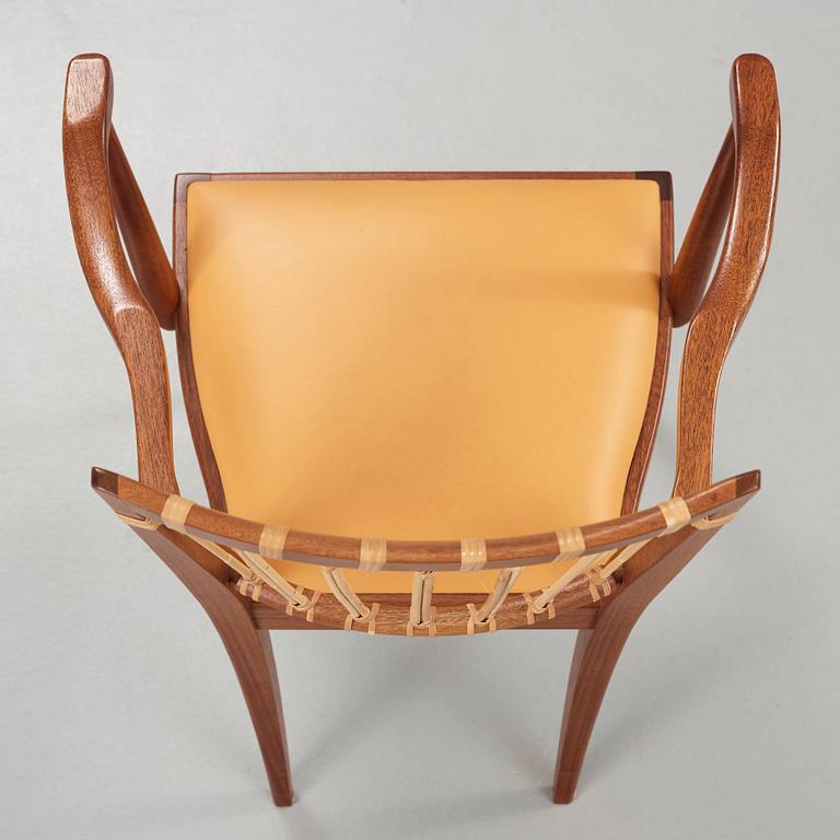 Josef Frank, a set of six mahogany and rattan armchairs, Svenskt Tenn, model 1165.