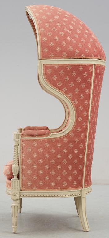 FÅTÖLJ, sk. Butlers chair, 1900-talets början.