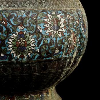 URNA, cloisonne, Kina, 1900-tal.