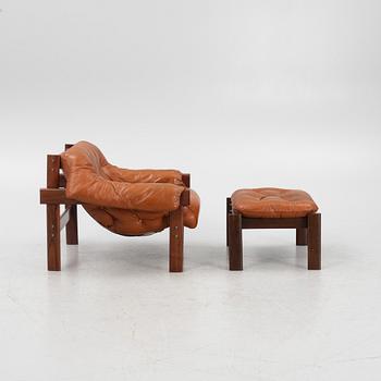 Percival Lafer, armchair with footstool, Lafer MP, Brazil, 1960s/70s.